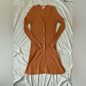 Anthropologie Cinnamon Ribbed Cardigan